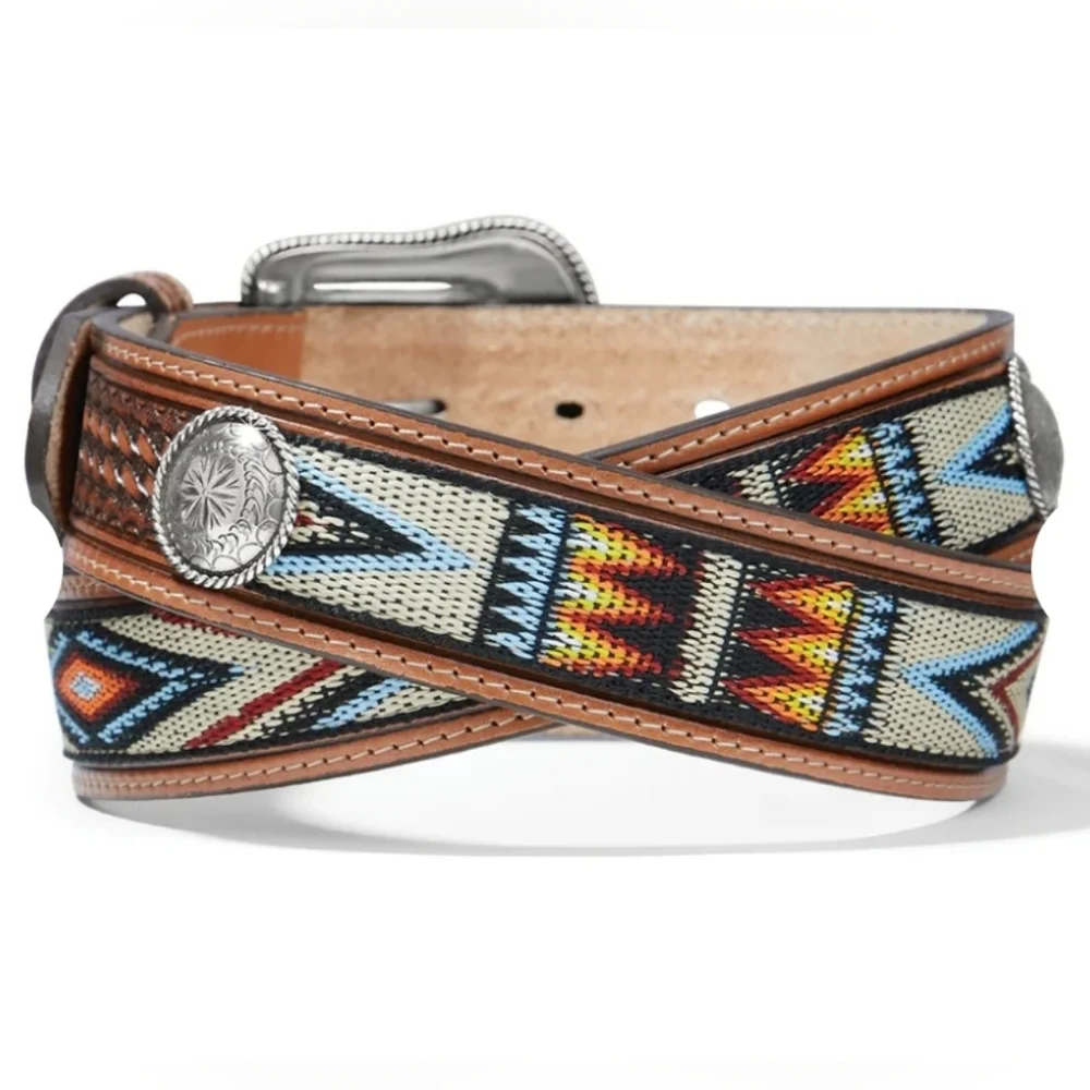 NWT Justin Bryce Canyon Leather Belt C14164 Size 44 by Justin